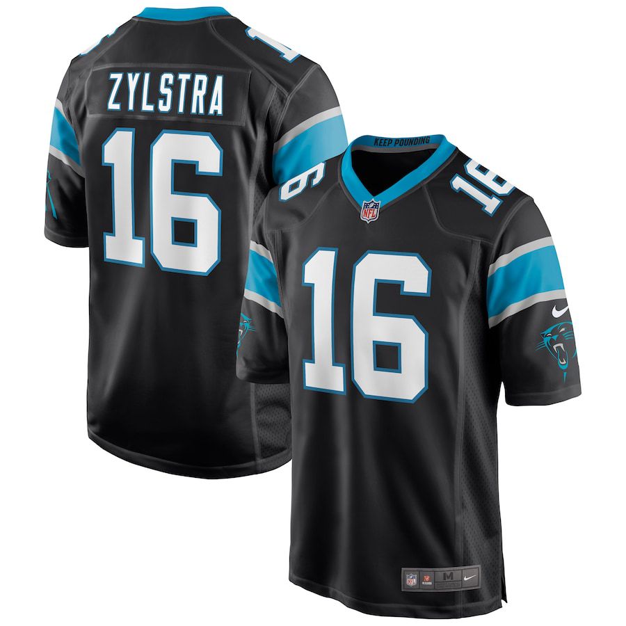 Men Carolina Panthers #16 Brandon Zylstra Nike Black Game NFL Jersey->carolina panthers->NFL Jersey